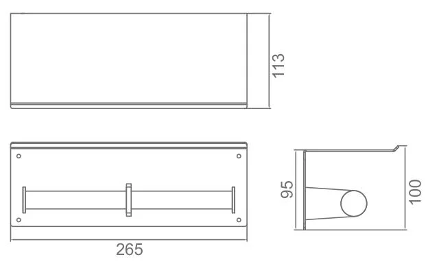 Bathroom Accessories 304 Stainless Steel Paper Holder Wall-Mounted Toilet Paper Holder