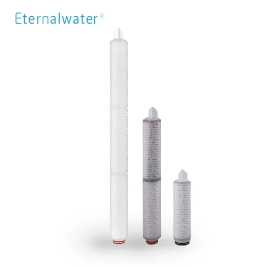 Les filtres de PVDF 0.22micron ont plissé des cartouches filtrantes de profondeur PVDF filtre la filtration chimique de membrane